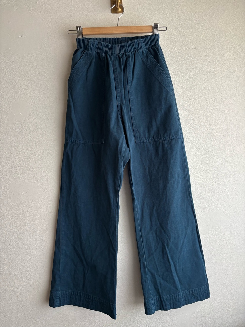 Big Bud Press Action Pants XXS Lagoon Wide Leg Cotton Twill Elastic Waist USA